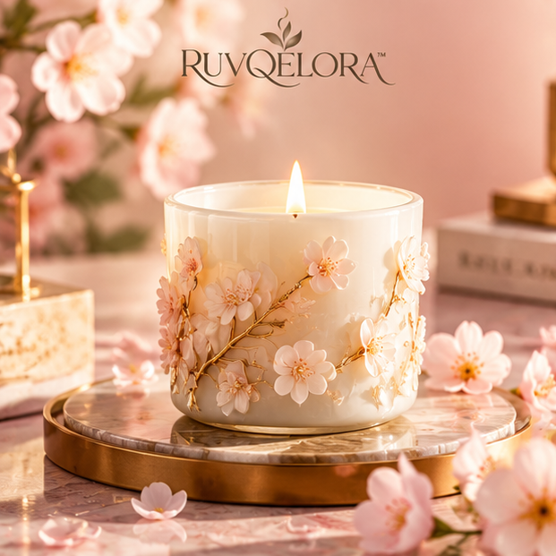 RUVQELORA™ Blossom Pearl Aroma Candle